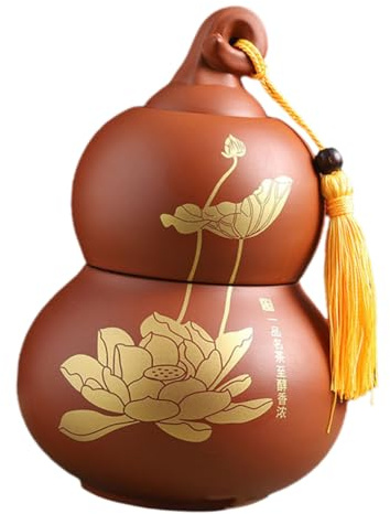 MUCKLILY Ceramic Tea Canister with Lid Airtight Sealing Preservation Storage Jar for Loose Tea Household Desktop Container Multi-functional Food Storage Helper