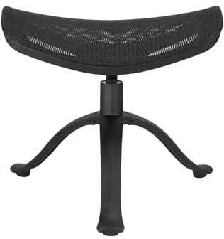 MAXMOUNT Höhenverstellbare Fußstütze & Fußbank – Atmungsaktive Mesh, Faltbares Design, Ergonomische Entlastung für Büro & Zuhause – Schwarz