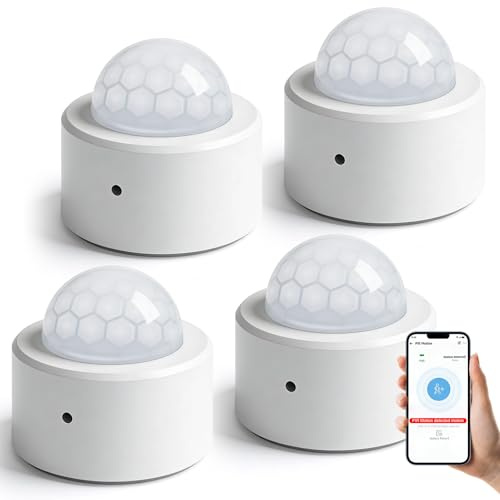 4 Stück Zigbee Bewegungsmelder: PIR Bewegungssensor, Smart Bewegungsmelders WLAN Alarm für Smart Life/Tuya App, intelligente Sicherheits- und Lichtsteuerungsumgebungen (ZigBee Hub Required)