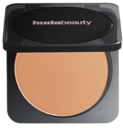 HUDA BEAUTY Easy Bake Pressed Powder, Cinnamon Bun, Mattierender Puder, Mattes Finish, Vegan, Tierversuchsfrei, 12h Glanzkontrolle