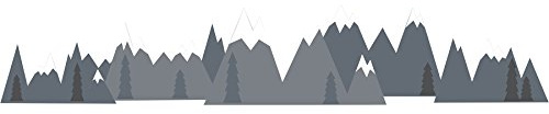 WallPops WPK2457 Mountain Range Wall Art Kit, Grey