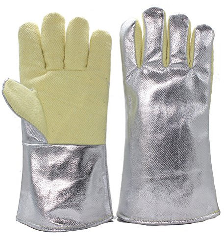 Dbtxwd Brandschutz Handschuhe Sicherheit Schweißen Hitzebeständige Schneidarbeit Handschuhe Hochtemperaturbeständigkeit 300 ° -1000 °,1000°