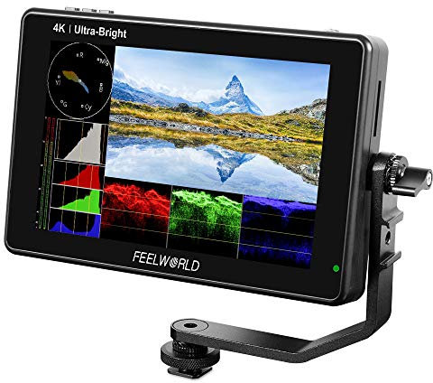 FEELWORLD LUT7 7 Pollice Monitor Campo 4 K 1920x1200 Ultra Luminoso 2200nit Touch Screen Fotocamera DSLR Video Assist 3D Lut Forma d'onda Vettorscope Ingresso 8.4 V DC Uscita Tilt Arm (LUT7 7 '' HDMI)