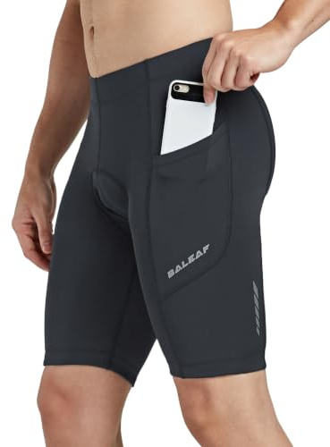 baleaf Pantaloncini da Ciclismo da Uomo Imbottiti in Gel 3D UPF 50+ Bicicletta Pantaloncini MTB Ciclismo Uomo Traspiranti Grigio XL
