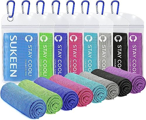 Sukeen Kühlendes Handtuch (101,6 x 30,5 cm) - Eishandtuch, Weich, Atmungsaktiv, Mikrofaser für Yoga, Sport, Laufen, Fitnessstudio, Training, Camping, Fitness, Workout