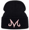 Jun Neue Marke Majin Buu Wintermütze Baumwolle Strickmütze Strickmütze Beanie Mütze für Rosa Schwarz - Schwarz - Einheitsgröße