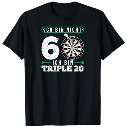 Dart Papa Geschenkidee 60 Geburtstag Geschenk Dartspieler T-Shirt