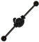 Pain-is-Art Industrial Dragon Claw in schwarz - Ohrschmuck aus 316L Chirurgenstahl