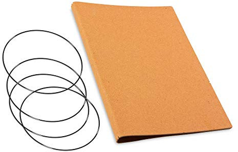 A4+, revolutionäres, nachhaltiges X17-Konzept für Notizbuch Personal Organizer und Terminplaner/Hülle für 3 Hefte! Recyceltes Leder, braun natur, Made in Germany, 17 Jahre Garantie*