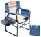 SUNNYFEEL Regiestuhl Klappbar mit Seitentisch und Armlehnen, Faltbar Campingstuhl für Outdoor Garten Wiese Strand Angeln (Khaki)