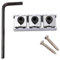 Musiclily Pro 43mm Stahl Locking Nut R3 Klemmsattel für Floyd Rose Tremolo System E-Gitarre, Chrom
