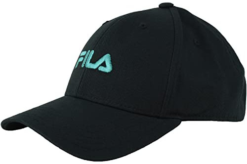 FILA Herren Brasov 6 Panel Linear Logo - Strap Back Cap with a visor, Schwarz, 31 EU