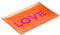 Gift Company Glasteller Love Plates Love M, Dekoteller, Schale, Glas, Orange, Gold, 10 x 14 cm, 1088204011