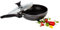 AM Home and Kitchen Wok de inducción antiadherente de 26 cm con tapa, sartén grande, perfecto para freír y freír