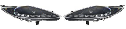 Tuning Scheinwerfer H1/H1 Schwarz Glasklar Kompatibel mit Ford Fiesta VI Van 10-13