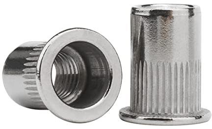 50 Uds M10 304 acero inoxidable cabeza plana remache ciego tuerca insertar Rivnut Nutsert tornillo