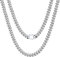 Bestyle Kette Herren Edelstahl Panzerkette 5mm Kubanische Gliederkette 71cm lange Silberkette Hip Hop Schmuck für Männer Frauen Jungen