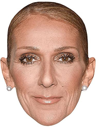 Celine Dion (Hair Up) Maske aus Karton