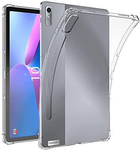 MEMELOKA Cover per Lenovo Tab P11 Pro Gen 2, Trasparente Morbido TPU Silicone Protettiva Custodia Antiurto Anti-Graffio Bumper con Angoli Rinforzati
