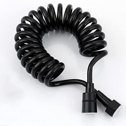 BiaoTeng Bidet Handbrause Federschlauch,Duschkopf Schlauch 3m,Spiralschlauch Dusche,Badezimmer Duschschlauch,Brauseschlauch Grau,Schlauch Dusche 3m,Schwarz