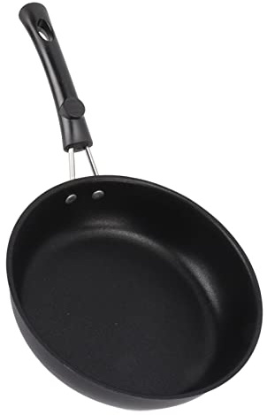 Frying Pan, Nonstick Stainless Steel Durable Light Smoke Omelet Pan for Eggs Omelette Pancake (18CM)