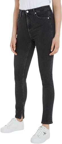 Calvin Klein Jeans Damen Jeans High Rise Skinny Fit, Schwarz (Denim Black), 30W / 32L