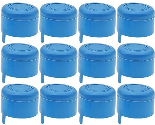Fituenly 12pcs Non Spill Caps 3 and 5 Gallon Water Bottle Snap on Cap Replacement Non Spill Anti Water Jug Caps