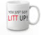 Kaffeetasse mit Aufschrift You Just Got Litt Up, Louis Litt, für Fernsehsendungen, Fans, Tasse, Anzug, Liebhaber, Geschenke, Weihnachten, weißer Elefant, Geschenke für Boss, Kollegen, Freunde, 325