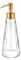 Zexzen Clear Glass Soap Dispenser with Brushed Gold Pump, 10 OZ, Conical Bottle for Bathroom Kitchen