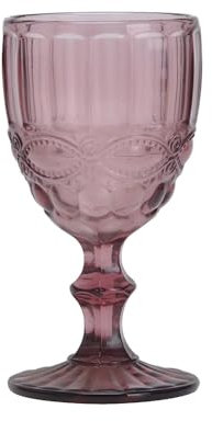 Lot de 6 verres à vin 'Vintage' 260 ml Ø8 x 15,5 cm Lavande Verre
