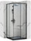Rea CABINE DE DOUCHE PUNTO BLACK 80X80x190 cm Verre trempé de sécurité transparent 4mm (Noir) Sans receveur de douche