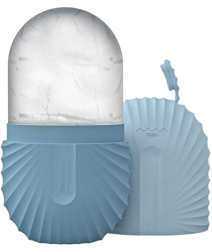 Eis-Gesichtsroller, wiederverwendbarer, kühlender Silikon-Eiswürfelroller, langlebige Eisform-Kontur, Aufhellung der Gesichtsschönheits-Gesichtsroller, Eiswürfel-Gesichtsmassagegerät für die Hautpfleg