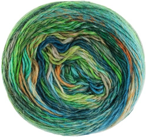 LANA GROSSA Colorissimo | Farbenfrohes Merino-Dochtgarn | Handstrickgarn aus 100% Schurwolle (Merino extrafein) | 100g Wolle zum Stricken & Häkeln | 300m Garn 209 FB 209