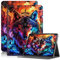Case for Amazon Fire HD 8 Tablet (8th/7th/6th Generation, 2018/2017/2016 Release), PU Leather Fire 8 Case Adjustable Stand Shockproof Cover with Auto Wake/Sleep, Blue Wolf
