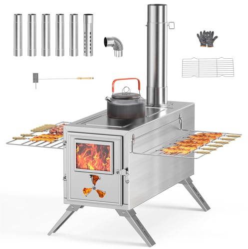 Camping Wood Stove with Chimney