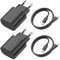 2-Pack 25W Cargador USB C Carga Rapida para Samsung Galaxy S24/S23/S22/S21/S20/S20+/S10/S9/S8/A71/A52/A51/A31, Enchufe USB C Rapido Carregador USB C Fast Charger para Cargador Samsung con 2M Cable