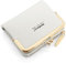 GOUNNU Portefeuille Femme en PU Cuir Porte Monnaie pour Femme Lisse et Souple Portefeuille Petit Format Compact avec 8 Emplacements de Carte, Porte-Monnaie Court en Cuir Synthétique Bifold (Beige-1)