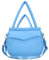 Expatrié Shopper Tasche Damen Blau - Poppy - Puffer Bag aus Nylon - Handtasche im Pillow Design mit Reißverschluss für Uni Business Freizeit - Puffy Nylontasche Groß