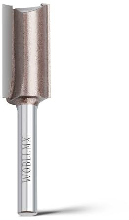 WOBLLMX Fraise à affleurer avec tige de 6 mm, diamètre : 10 mm, longueur de travail : 30 mm, lame en carbure de tungstène pratique, durable et tranchante pour le travail du bois, le bricolage à la