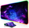 UCMDA Gaming Mouse Pad - RGB Gaming Mouse Pad XXL, Extended 12 LED Modes Mouse Mat (800mm*300mm) Non-Slip Rubber Base, Gaming Mouse Mat for Computers, PC, Laptop and Office