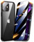 TOPF&B Case for iPhone 11 Privacy Magnetic Cover,Privacy Screen Protector Built-in Tempered Glass and Camera Protector,360 Degree Metal Bumper Case for iPhone 11,Black