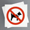 Cartello Vietato per Cani Confezione da 2 pz da 19 x 19 cm Regolamentazione non Consentita il Passaggio dei Cani (Vietato cani)