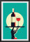 Hexoa Affiche Cuisine Verre de vin à la Française - Made in France - Affiche sous Cadre Noir 30x45