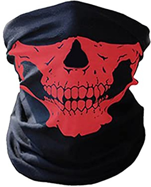 Schlauchschal Motorrad Totenkopf Maske Halstuch Halswärmer Sturmmaske Winddicht Ski Nackenwärmer Skimaske Schlauchtuch Sturmhaube Skull Skelett Maske Herren Damen Motorrad Fahrrad Halloween