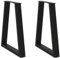 vidaXL Pieds de Table Basse Forme de V 2 pcs Noir 60x(72-73) cm Acier, Pied de Table, Pied de Table en métal, Pied de Meuble, Pied de Table de Meuble