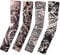 Dinghaole Lot de 4 manchons de tatouage,Couvre-manches pour Tatouages de Bras, manchons de tatouage,faux tatouage homme manche，manchons de faux tatouages temporaires réalistes en nylon extensible