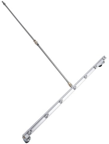 Kärcher Flächenreiniger Für Hochdruckreiniger, Dachrinnenreiniger 39.37inch Stainless Steel 1/4inch Quick Connector 7 SprüHDüsen Wasserbesen Mit Teleskopstiel for Home (for Undercarriage Cleaner)