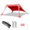 Floving Strand Schatten Zelt Markise 4-5 Personen Strand Sonnencreme wasserdichte leichte Blockierung und elastische Sonnenschirm Strandmuscheln (Rot, L)