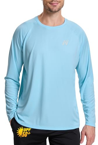 MEETWEE Herren Rash Guard Rash Vest Männer Langarm UV Schutz T-Shirt Tops Base Layer UPF 50+ Schnelltrocknend für Schwimmen Wasse