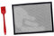 Abaodam Grille Maille grillée Plat Four Plats à Four Barbecue brasero BBQ Accessoires étagère Accessoires de Camping Non Tapis de Barbecue Tapis de Grille de Barbecue Fibres de Verre Black
